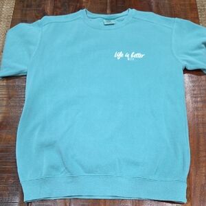 Comfort Colors Men's Teal Crewneck Sweatshirt